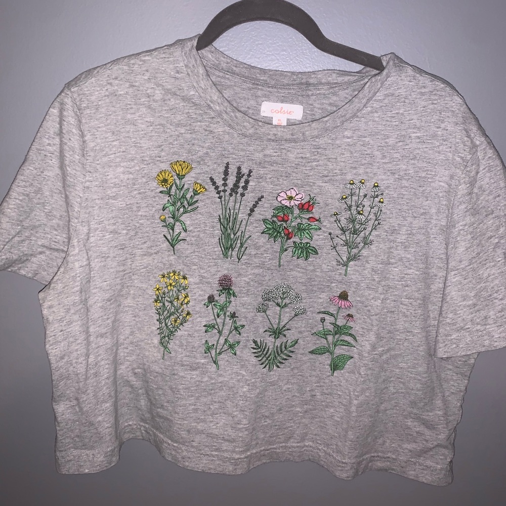 Grey crop top
